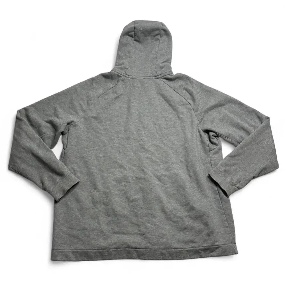 Nike Grey Full Zip Hoodie XXL Embroidered Logo Fleece Streetwear - Picture 3 of 7